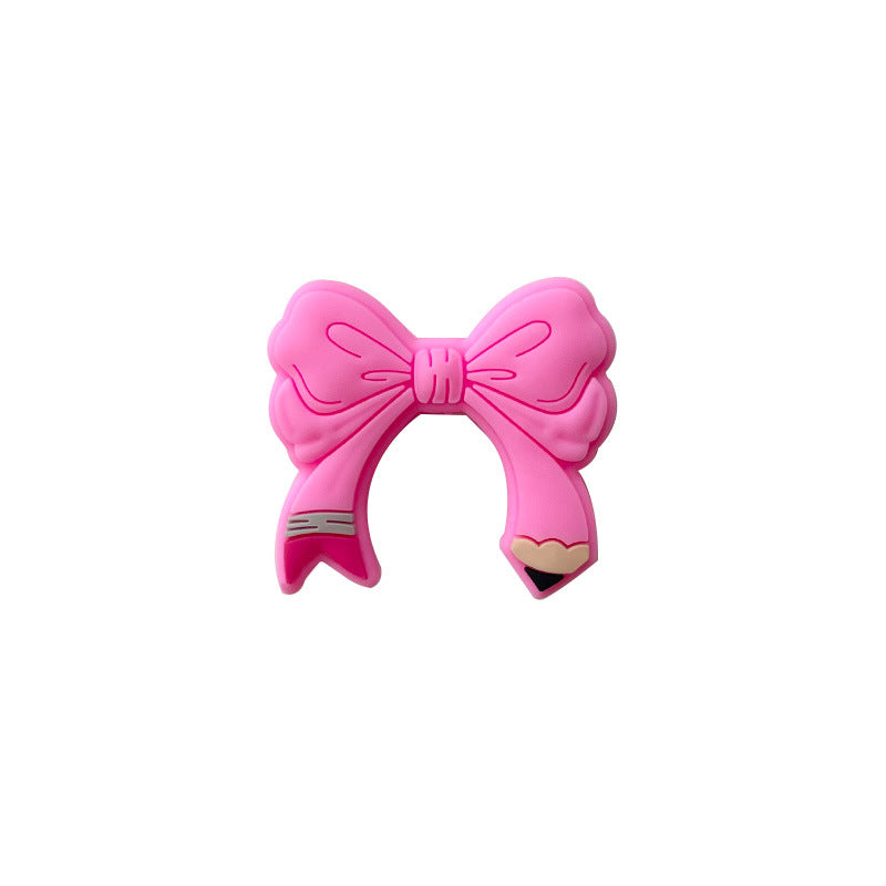 Wholesale 20pcs direct focus silicone beads bow loose beads beaded jewelry accessories